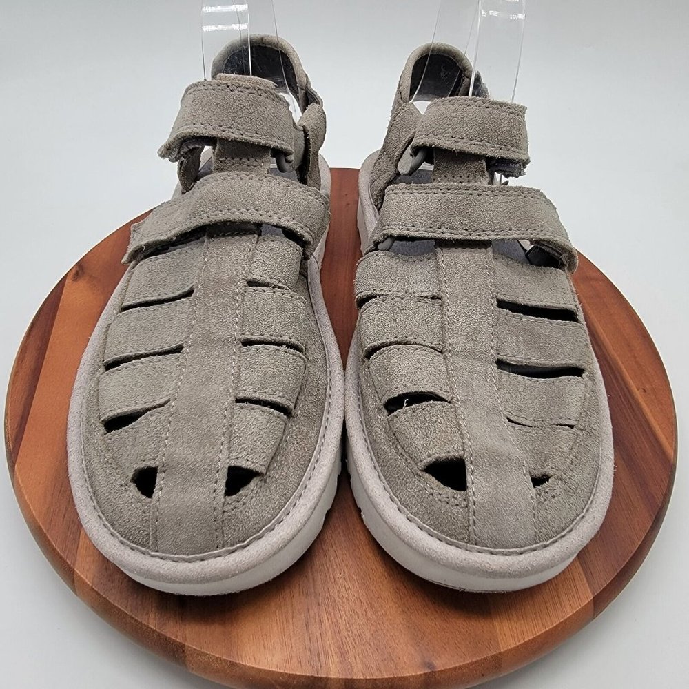 UGG Mens Shoes Size 8 Gray Suede Dune Fisherman Strap Comfort 1099754 Sandal